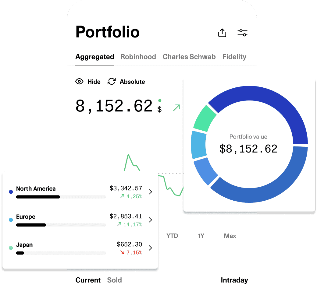 portfolio tracking and analytics screen mobile