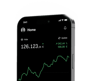 getquin App mit Rentenplanung auf dem Smartphone